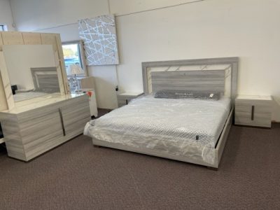 Carrara Grey Bedroom Set - Real Life Photo